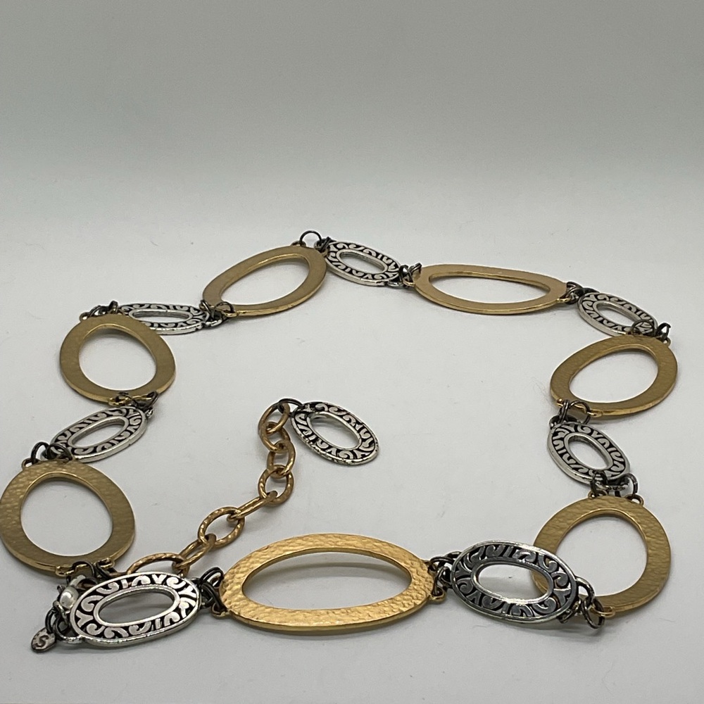 Brighton Gold and Silver Oval Link Belt